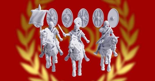 Imperial Roman Auxiliary Cavalry Command | 3D Breed 28mm Ancients Wargaming Miniatures Role Playing Miniatures