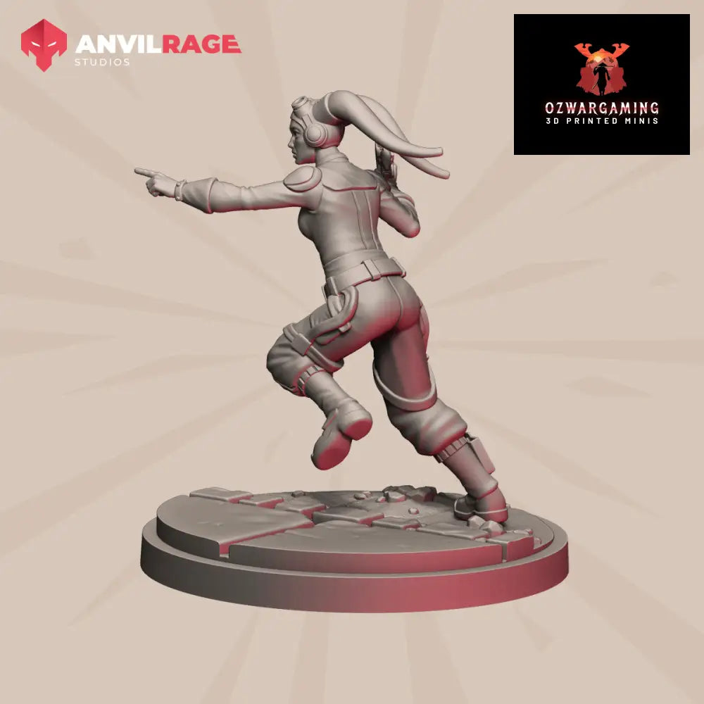 Rebellious Pilot | Anvilrage Galactic SciFi Miniatures Shatter Scale Role Playing Miniatures