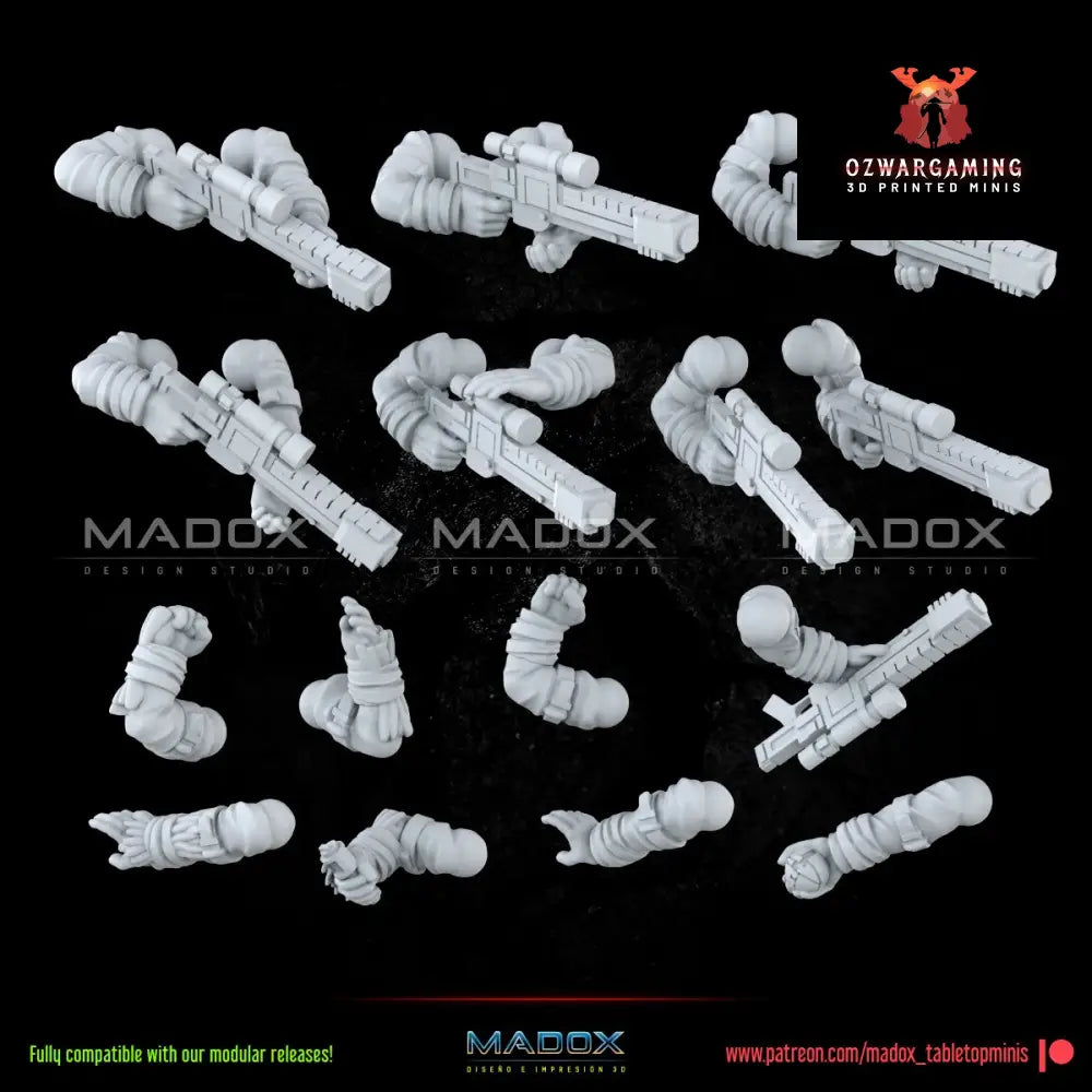 Red Skinned Insurgents Build Kit | Warbear Studios 28mm SciFi Wargaming Miniatures Role Playing Miniatures