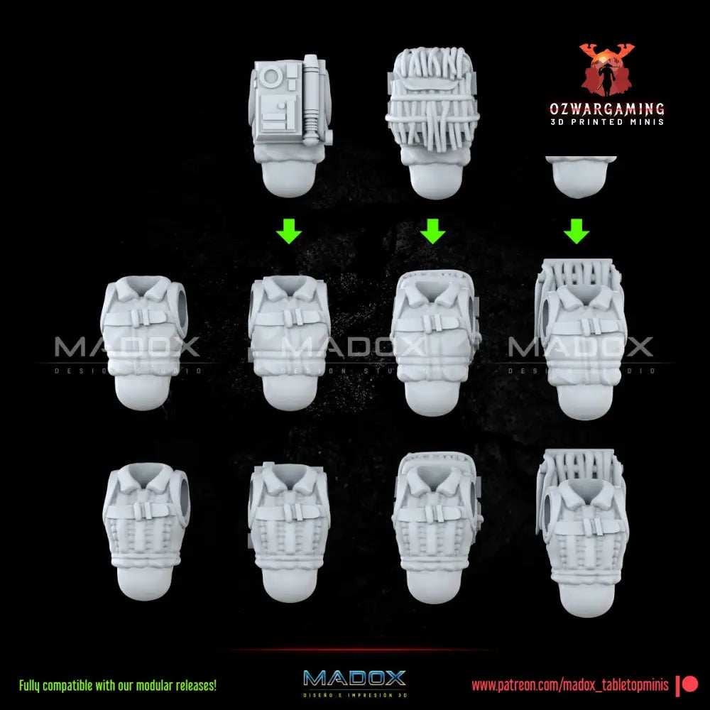 Red Skinned Insurgents Build Kit | Warbear Studios 28mm SciFi Wargaming Miniatures Role Playing Miniatures