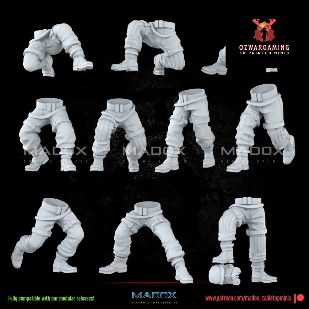 Red Skinned Insurgents Build Kit | Warbear Studios 28mm SciFi Wargaming Miniatures Role Playing Miniatures