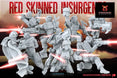 Red Skinned Insurgents Monopose | Warbear Studios 28mm SciFi Wargaming Miniatures Role Playing Miniatures