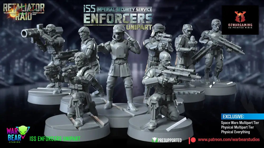 Regime ISS Enforcers Monopose | Warbear Studios 28mm SciFi Wargaming Miniatures Role Playing Miniatures