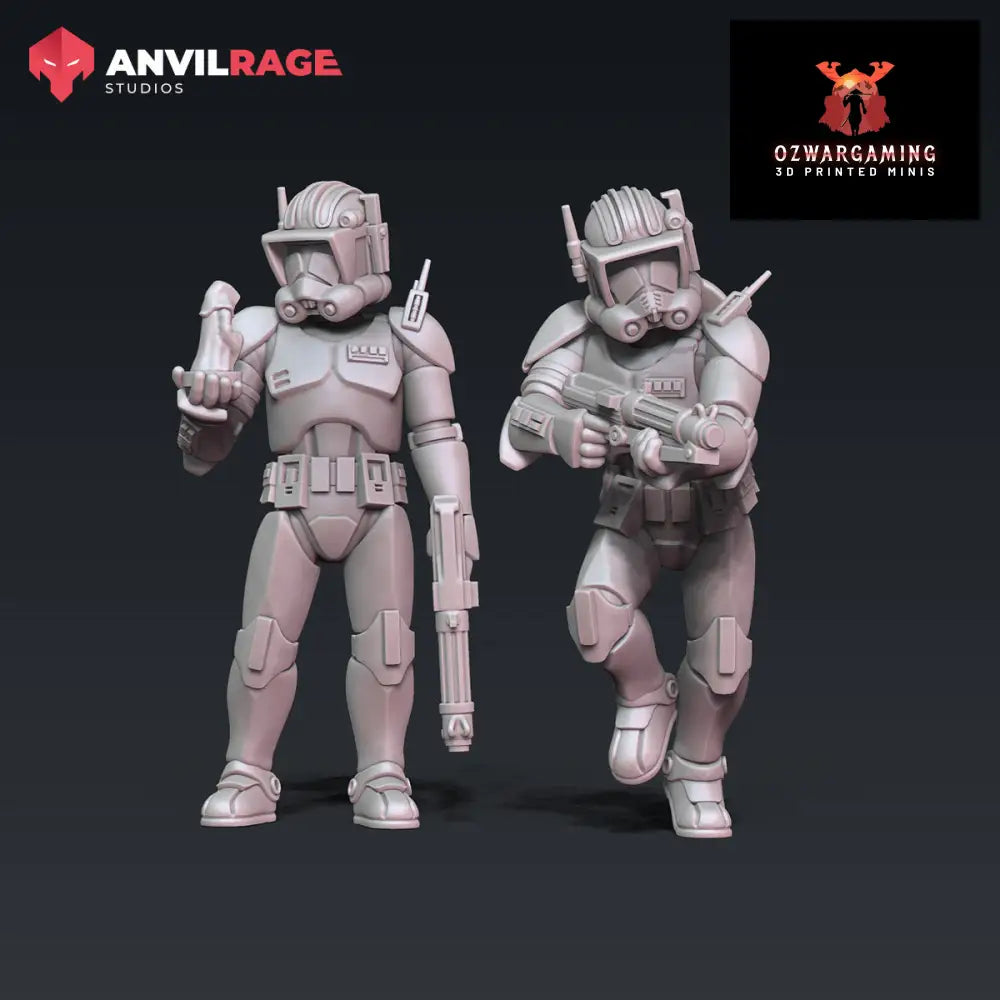 Replicator 66 Order Captain | Anvilrage Galactic SciFi Miniatures 32mm 1/47 Legion Scale Role Playing Miniatures