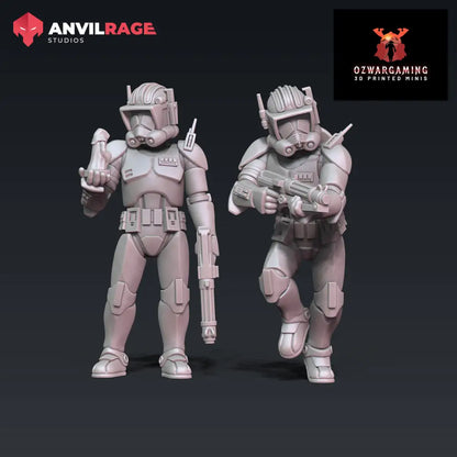 Replicator 66 Order Captain | Anvilrage Galactic SciFi Miniatures 32mm 1/47 Legion Scale Role Playing Miniatures