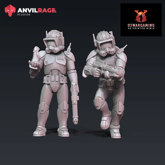 Replicator 66 Order Captain | Anvilrage Galactic SciFi Miniatures 32mm 1/47 Legion Scale Role Playing Miniatures