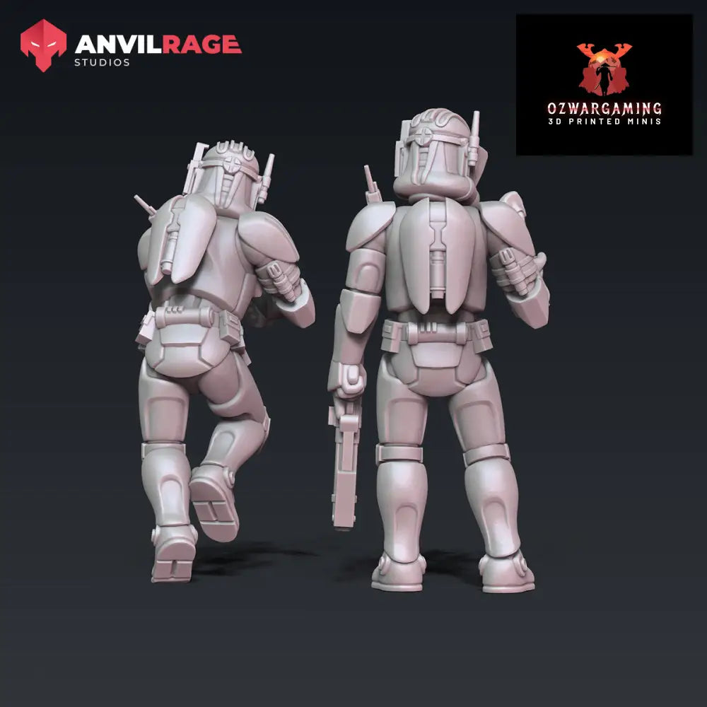 Replicator 66 Order Captain | Anvilrage Galactic SciFi Miniatures 32mm 1/47 Legion Scale Role Playing Miniatures