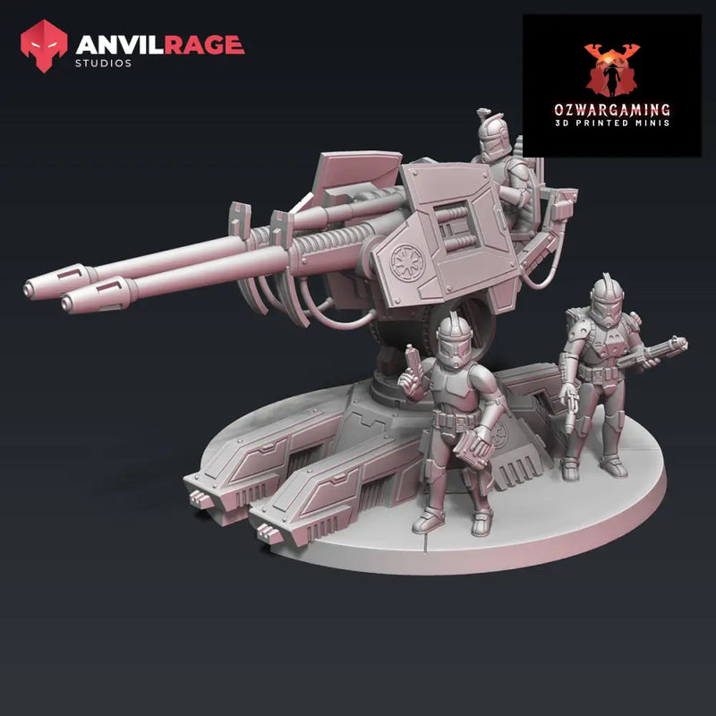 Replicator Emplaced Turret | Anvilrage Galactic SciFi Miniatures 32mm 1/47 Legion Scale Role Playing Miniatures