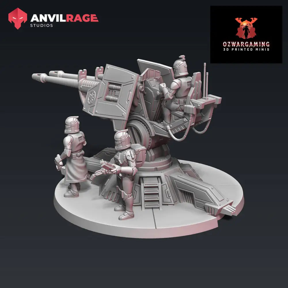 Replicator Emplaced Turret | Anvilrage Galactic SciFi Miniatures 32mm 1/47 Legion Scale Role Playing Miniatures