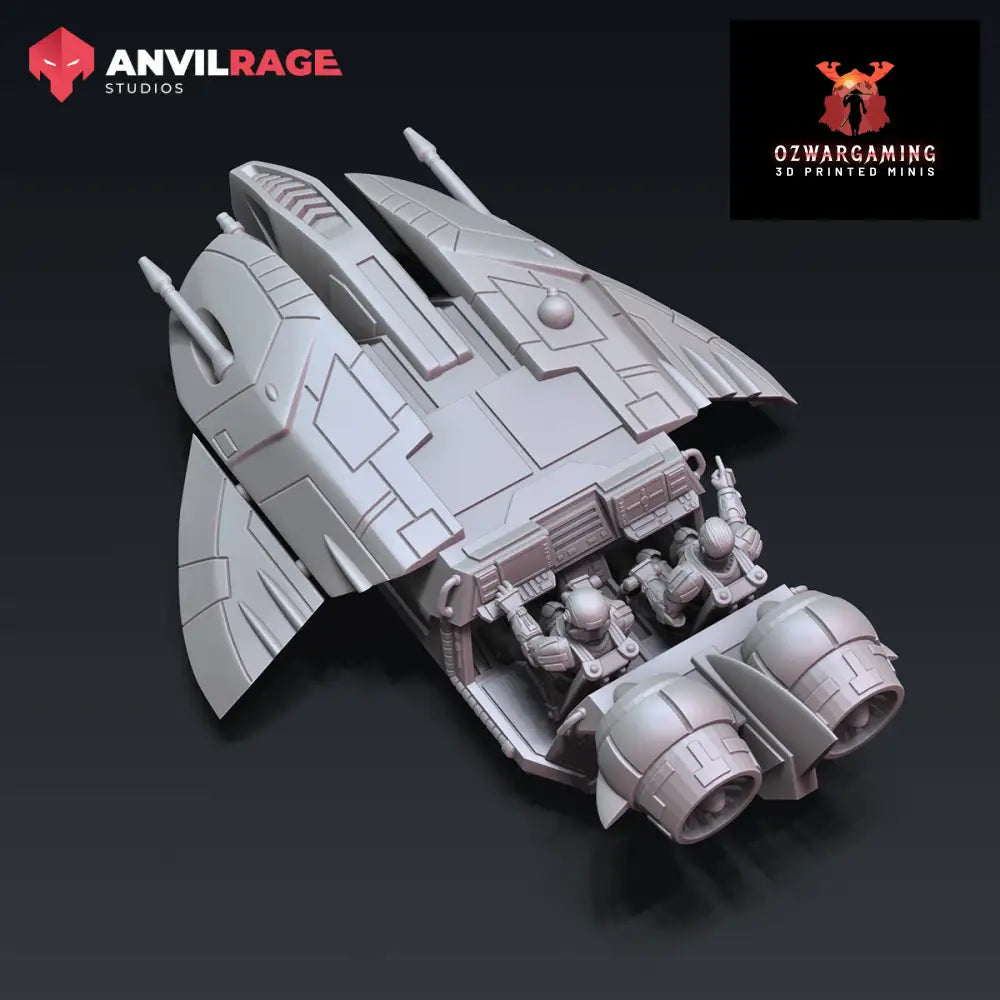 Replicator Manta Speeder | Anvilrage Galactic SciFi Miniatures 32mm 1/47 Legion Scale Role Playing Miniatures