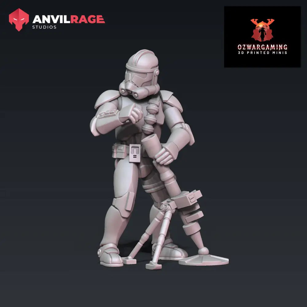 Replicator Mortar | Anvilrage Galactic SciFi Miniatures 32mm 1/47 Legion Scale Role Playing Miniatures