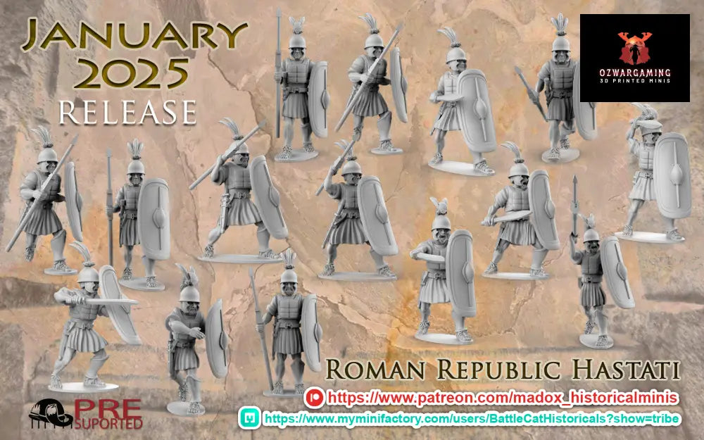 Republican Roman Hastati | Battlecat 28mm Historical Wargaming Miniatures Role Playing Miniatures