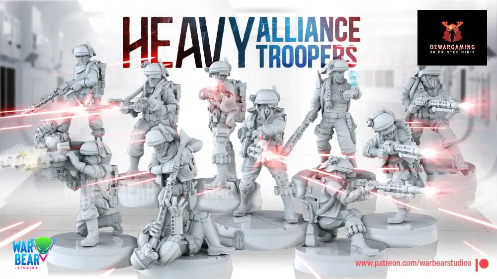 Resistance Fleet Troopers | Warbear Studios 28mm SciFi Wargaming Miniatures Role Playing Miniatures