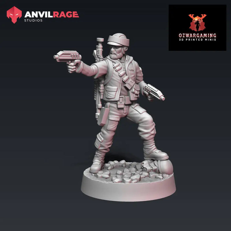 Resistance Rex | Anvilrage Galactic SciFi Miniatures 32mm 1/47 Legion Scale Role Playing Miniatures