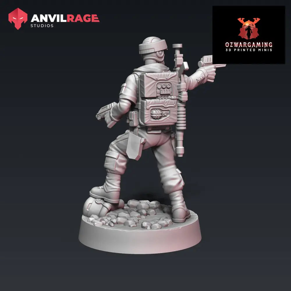 Resistance Rex | Anvilrage Galactic SciFi Miniatures 32mm 1/47 Legion Scale Role Playing Miniatures