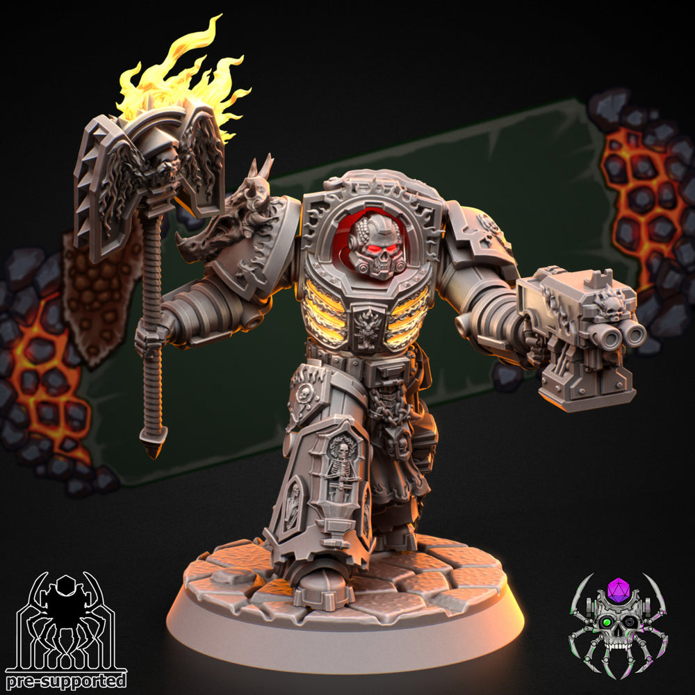 Flame Lizards Armored Prelate | EightLegsMiniatures Grimdark Wargaming Miniatures