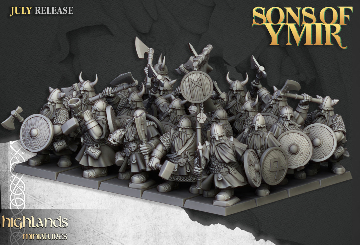 Sons Of Ymir Dwarven Warriors | Highlands Miniatures 28/32mm Fantasy Wargaming Miniatures Role Playing Miniatures