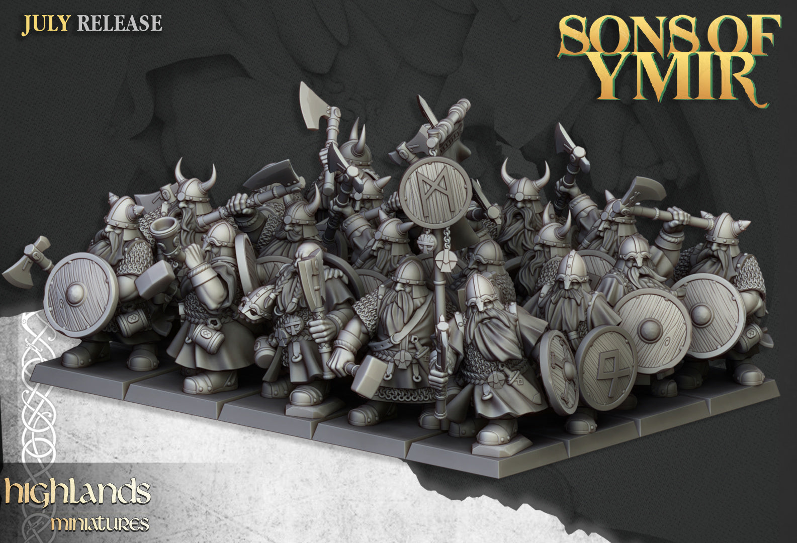 Sons Of Ymir Dwarven Warriors | Highlands Miniatures 28/32mm Fantasy Wargaming Miniatures Role Playing Miniatures