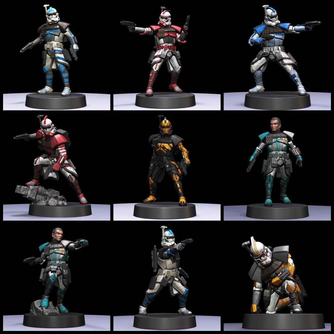 Clone Army Elite Troops |Galactic Armory 32mm SCI-FI Wargaming Miniatures Role Playing Miniatures