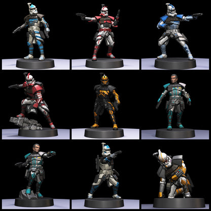 Clone Army Elite Troops |Galactic Armory 32mm SCI-FI Wargaming Miniatures Role Playing Miniatures