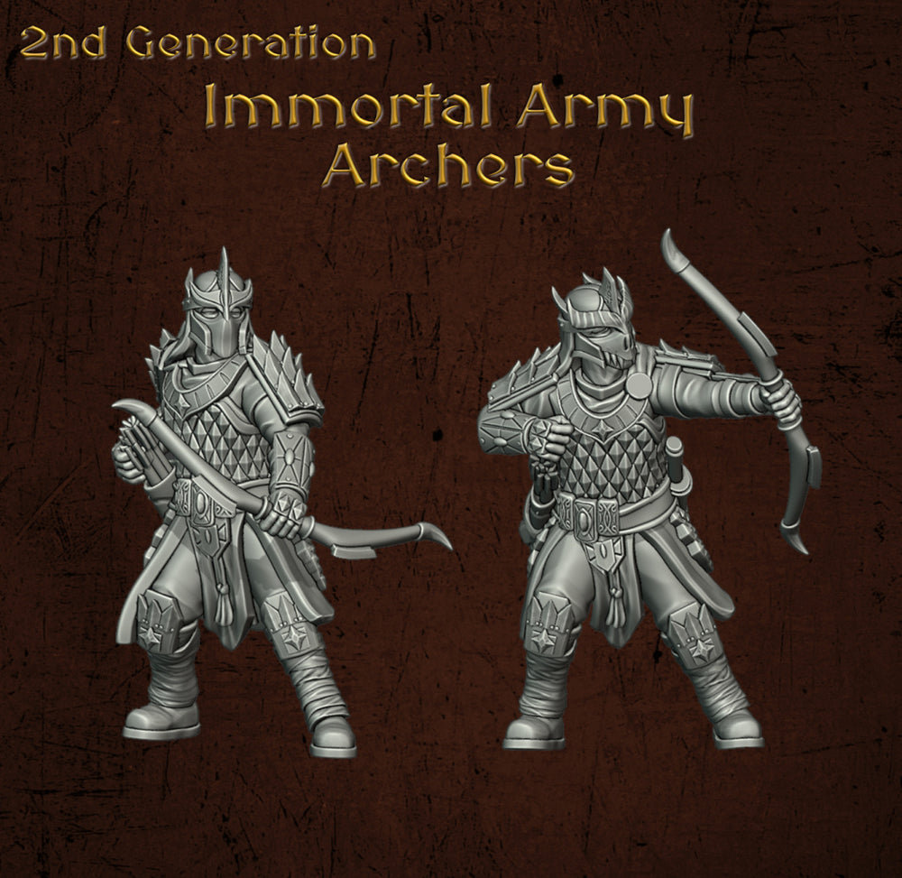 Immortal Army Archers | Quartermaster3D 25mm Fantasy Wargaming Miniatures