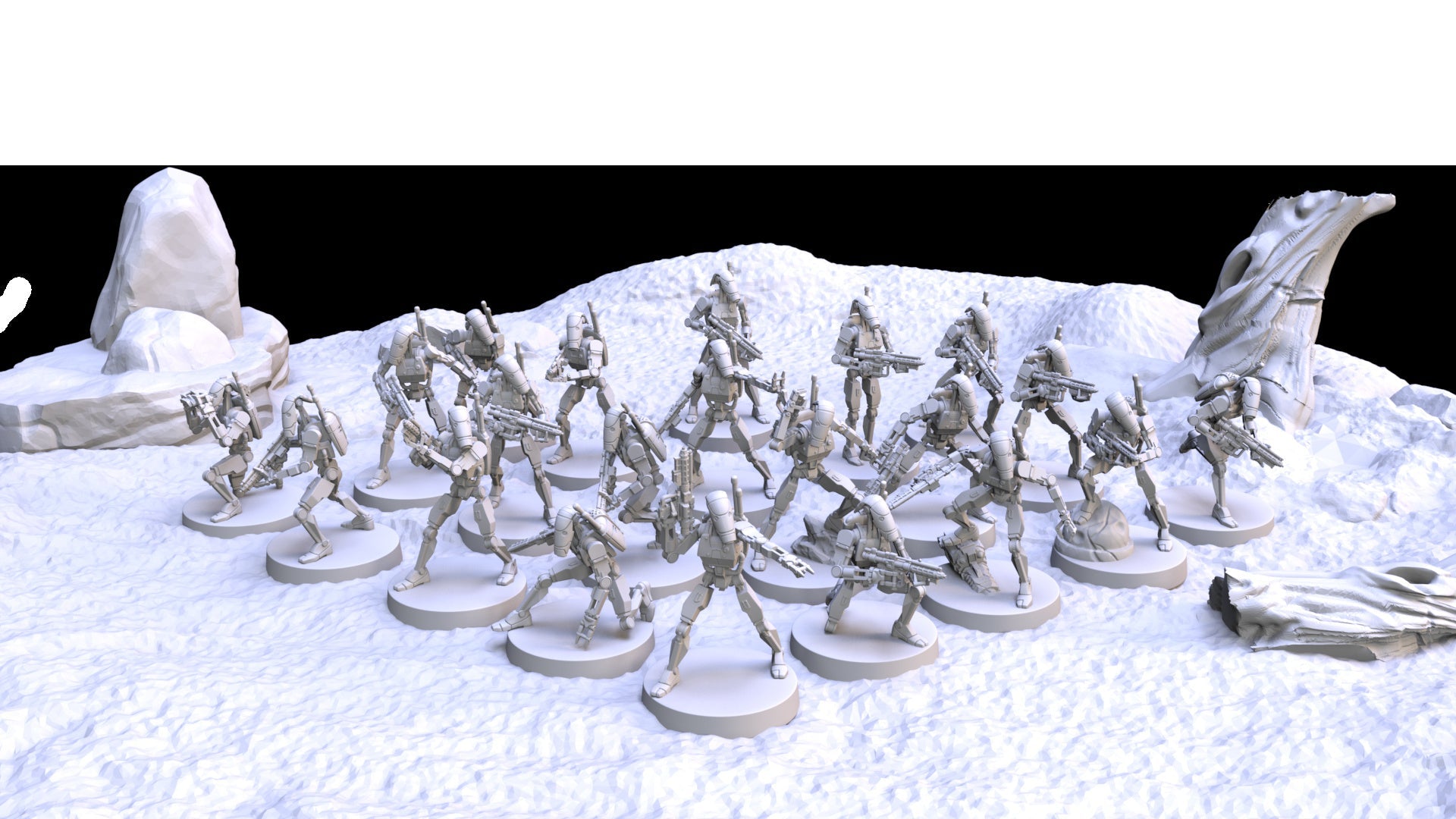 Droid Army Assault Troopers |Galactic Armory 32mm SCI-FI Wargaming Miniatures Role Playing Miniatures