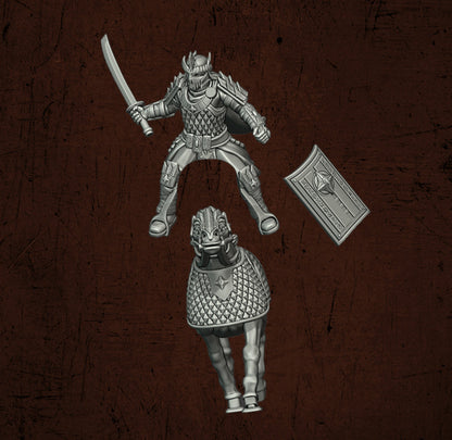 Immortal Army Dragon Warrior Cavalry | Quartermaster3D 25mm Fantasy Wargaming Miniatures Role Playing Miniatures