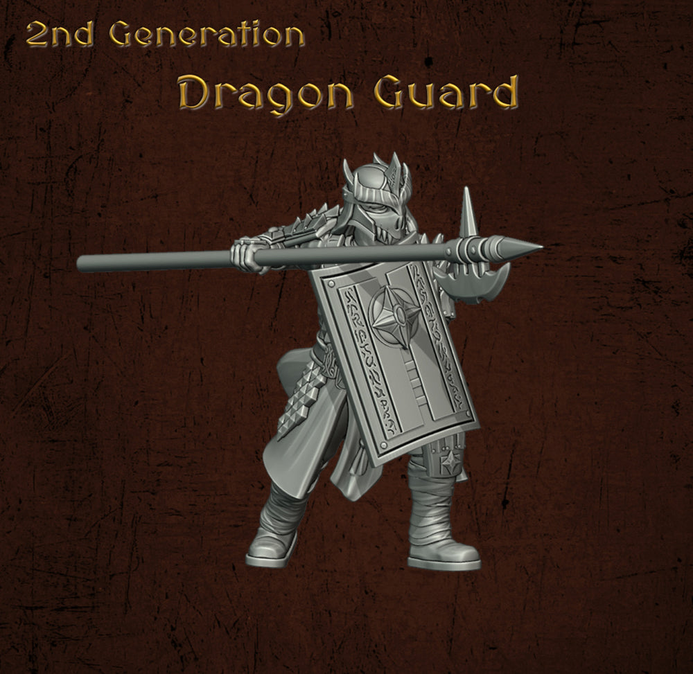 Immortal Army Dragon Guard | Quartermaster3D 25mm Fantasy Wargaming Miniatures