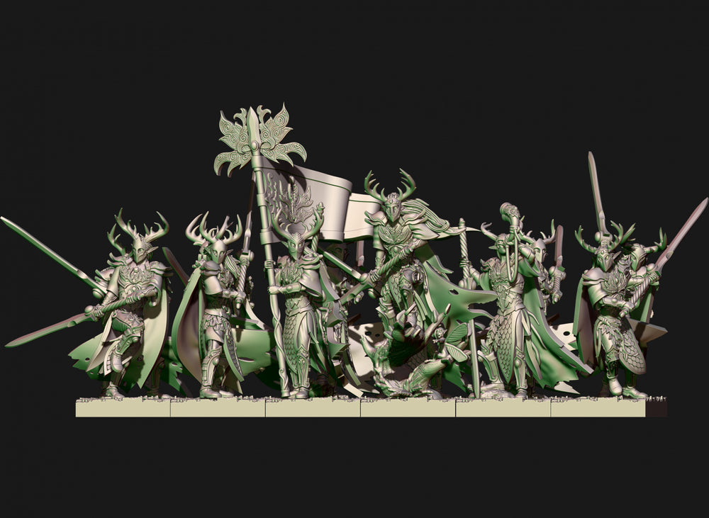 Wood Elves Forest Rangers | Holominiatures 28mm Fantasy Wargaming Miniatures