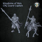 Kingdoms of Men City Guard Captain | Quartermaster3D 25mm Fantasy Wargaming Miniatures Role Playing Miniatures