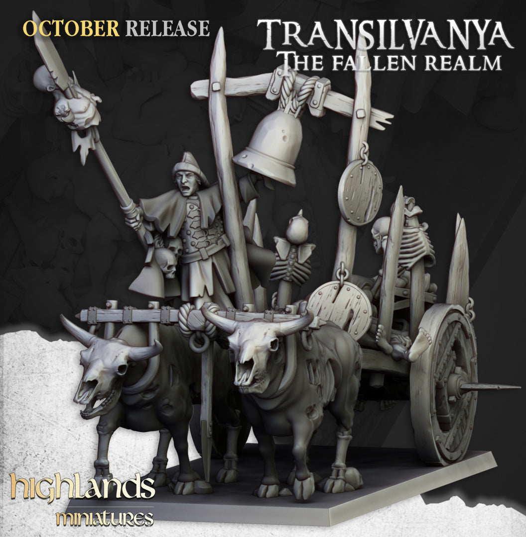 Transilvanya Corpse Cart | Highlands Miniatures 28/32mm Fantasy Wargaming Miniatures Role Playing Miniatures