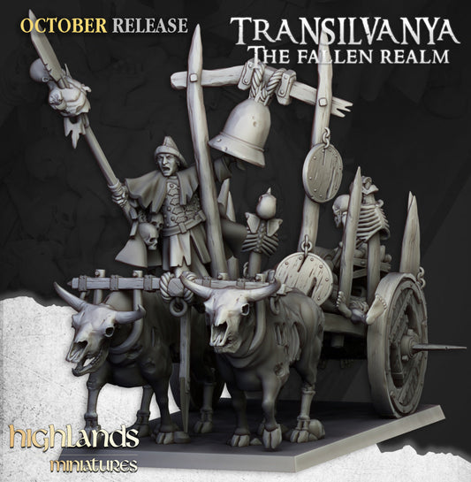 Transilvanya Corpse Cart | Highlands Miniatures 28/32mm Fantasy Wargaming Miniatures Role Playing Miniatures