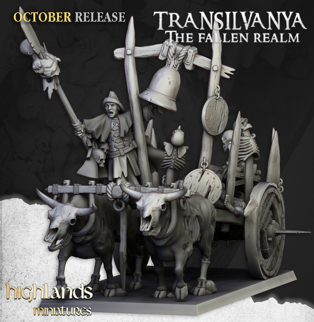 Transilvanya Corpse Cart | Highlands Miniatures 28/32mm Fantasy Wargaming Miniatures