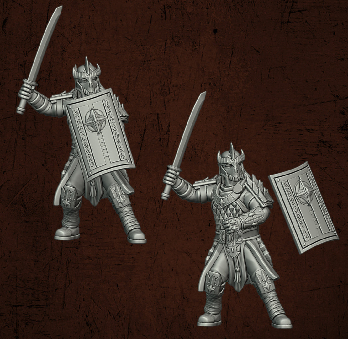 Immortal Army Dragon Guard Swords | Quartermaster3D 25mm Fantasy Wargaming Miniatures Role Playing Miniatures