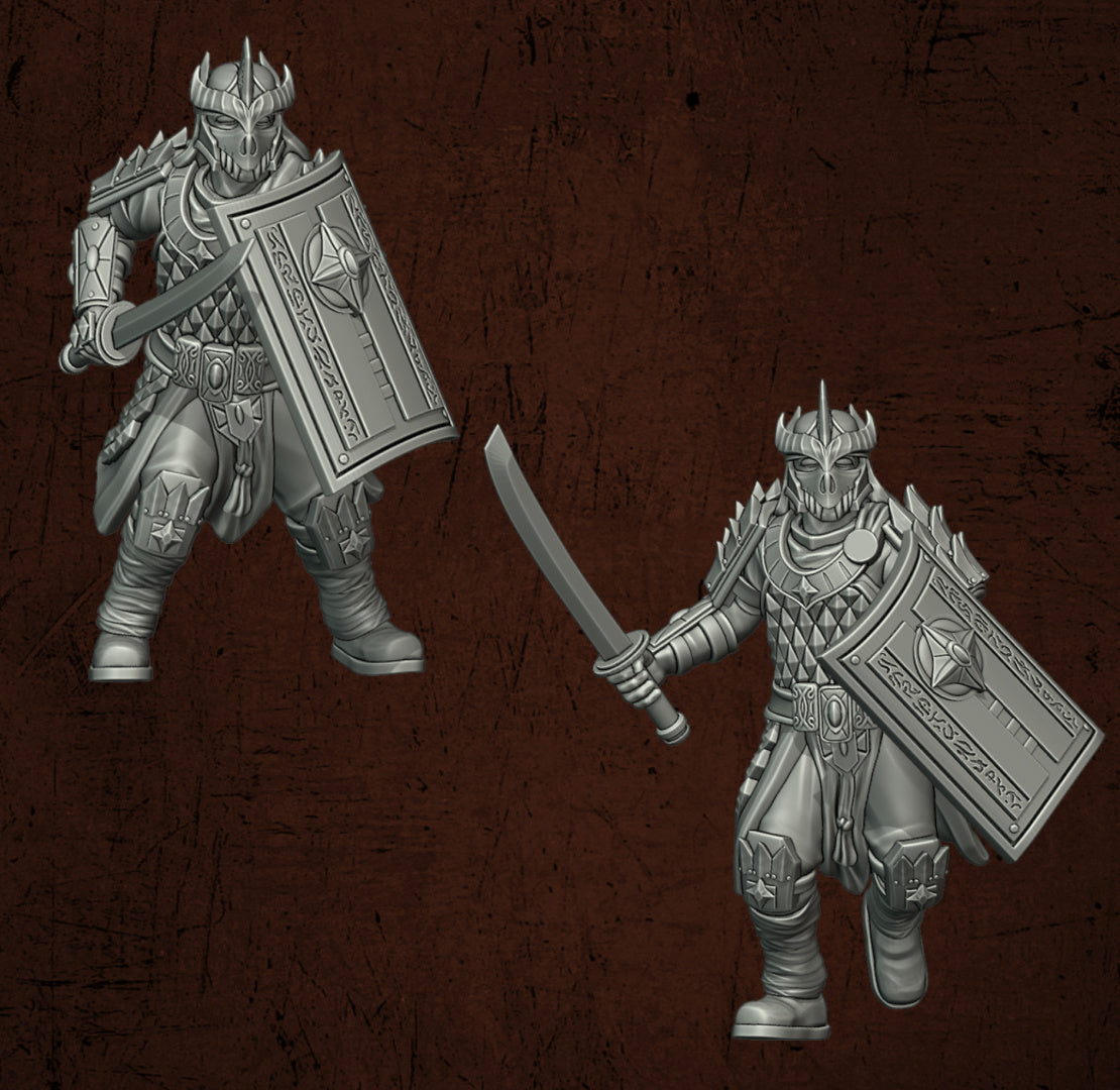 Immortal Army Dragon Guard Swords | Quartermaster3D 25mm Fantasy Wargaming Miniatures Role Playing Miniatures