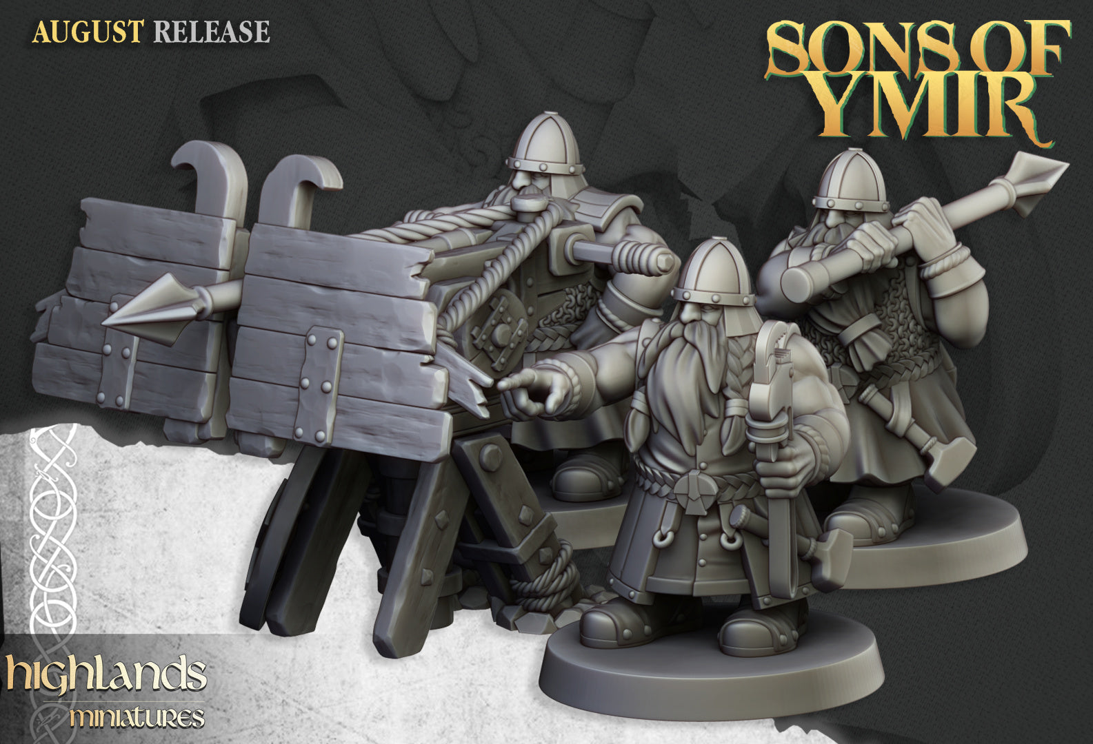 Sons Of Ymir Dwarven Ballista | Highlands Miniatures 28/32mm Fantasy Wargaming Miniatures Role Playing Miniatures