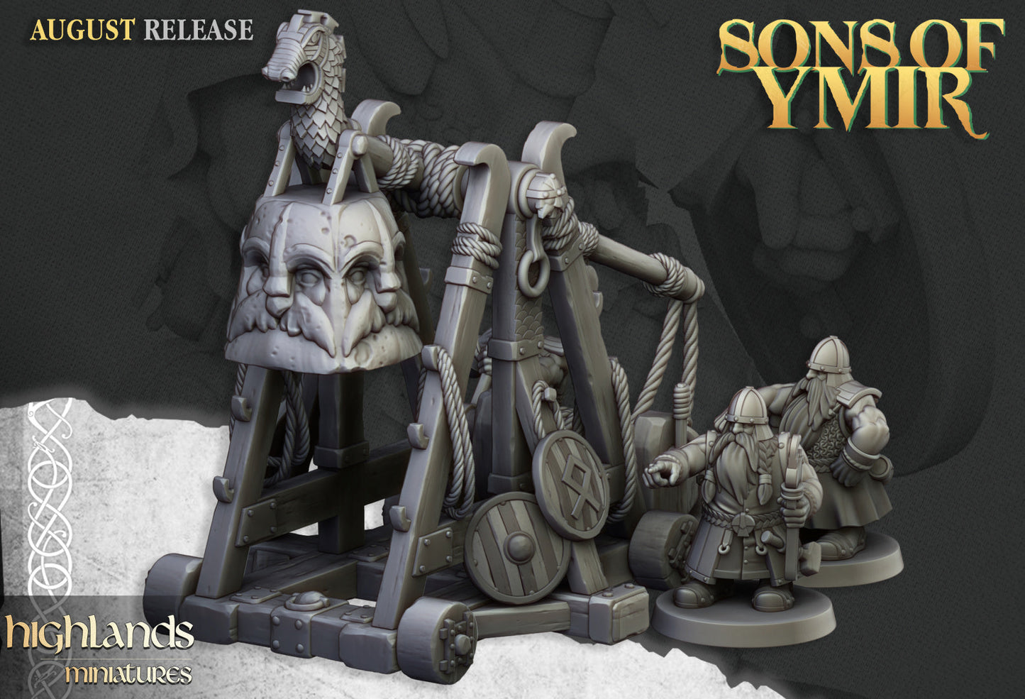 Sons Of Ymir Dwarven Catapault | Highlands Miniatures 28/32mm Fantasy Wargaming Miniatures Role Playing Miniatures