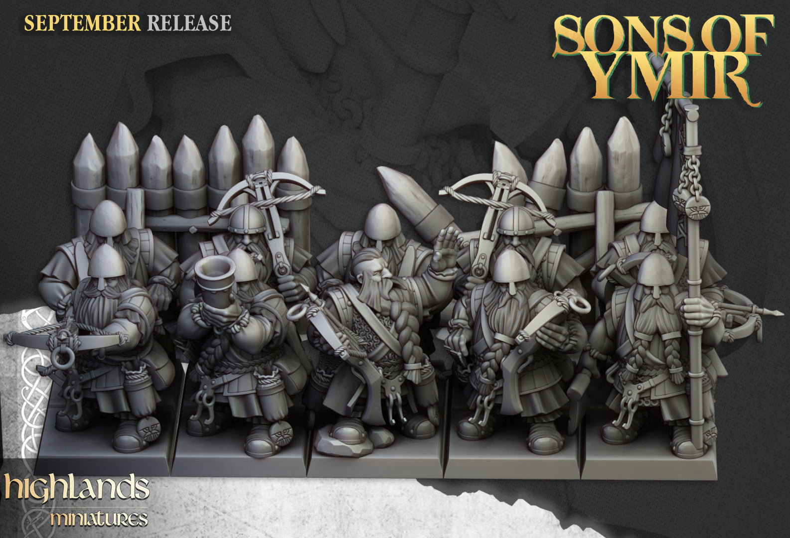 Sons Of Ymir Dwarven Crossbows | Highlands Miniatures 28/32mm Fantasy Wargaming Miniatures Role Playing Miniatures