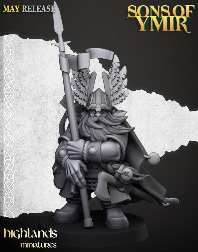 Sons Of Ymir Dwarven Lord | Highlands Miniatures 28/32mm Fantasy Wargaming Miniatures