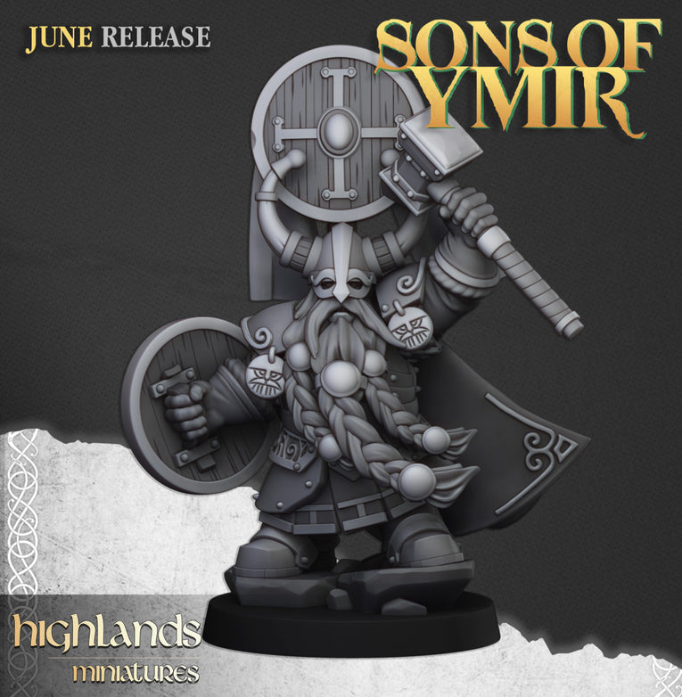 Sons Of Ymir Dwarven Prince | Highlands Miniatures 28/32mm Fantasy Wargaming Miniatures