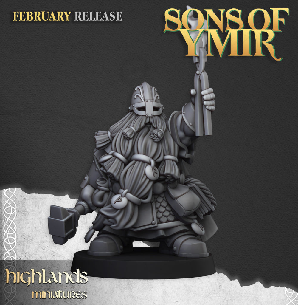 Sons Of Ymir Dwarven Runemaster 1 | Highlands Miniatures 28/32mm Fantasy Wargaming Miniatures