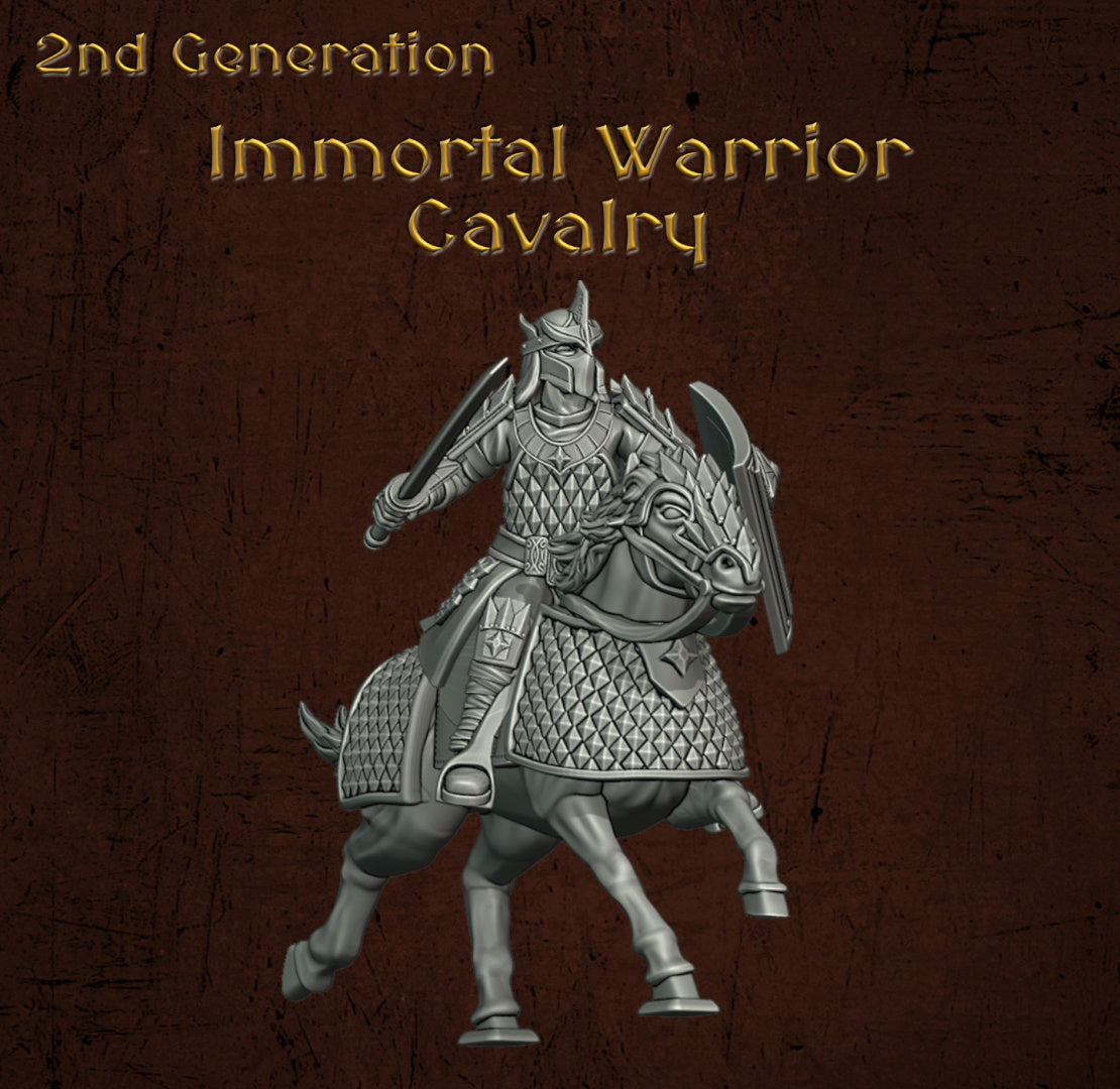 Immortal Army Warrior Cavalry | Quartermaster3D 25mm Fantasy Wargaming Miniatures Role Playing Miniatures