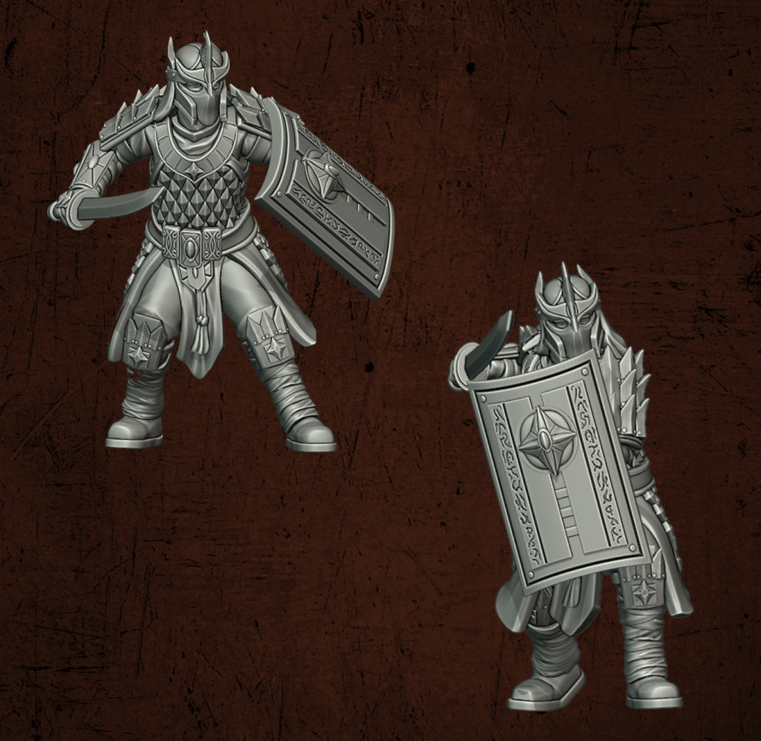 Immortal Army Warrior Swords | Quartermaster3D 25mm Fantasy Wargaming Miniatures Role Playing Miniatures
