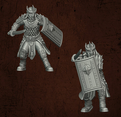 Immortal Army Warrior Swords | Quartermaster3D 25mm Fantasy Wargaming Miniatures Role Playing Miniatures