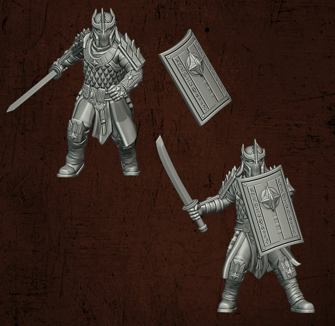 Immortal Army Warrior Swords | Quartermaster3D 25mm Fantasy Wargaming Miniatures Role Playing Miniatures