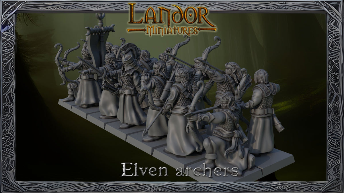 Elven Archers | Landor Miniatures 28/32mm Fantasy Wargaming Miniatures