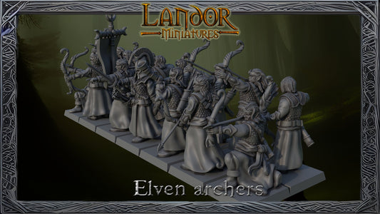 Elven Archers | Landor Miniatures 28/32mm Fantasy Wargaming Miniatures