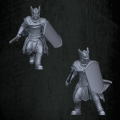 Kingdoms of Men Foot Knights | Quartermaster3D 25mm Fantasy Wargaming Miniatures Role Playing Miniatures
