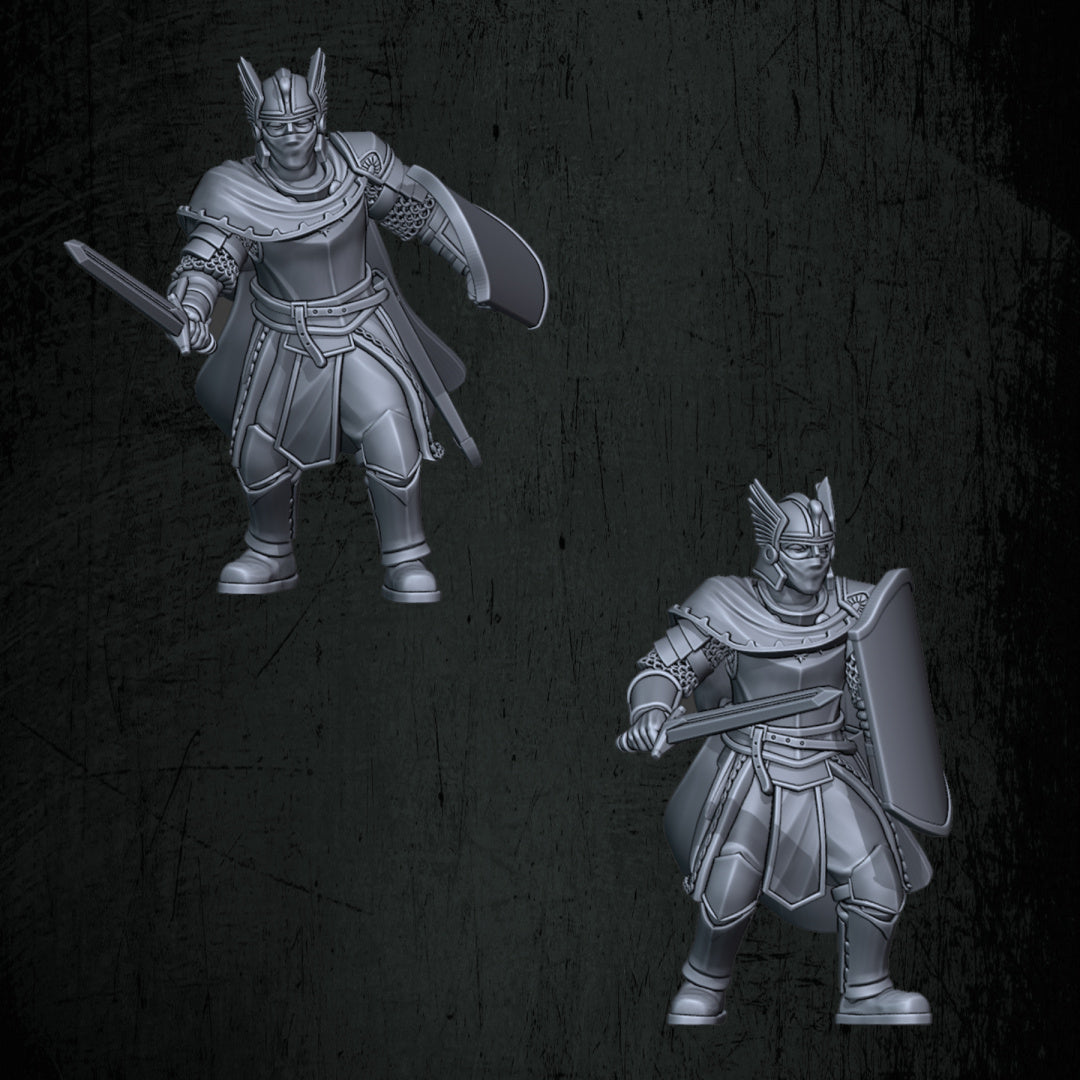 Kingdoms of Men Foot Knights | Quartermaster3D 25mm Fantasy Wargaming Miniatures Role Playing Miniatures