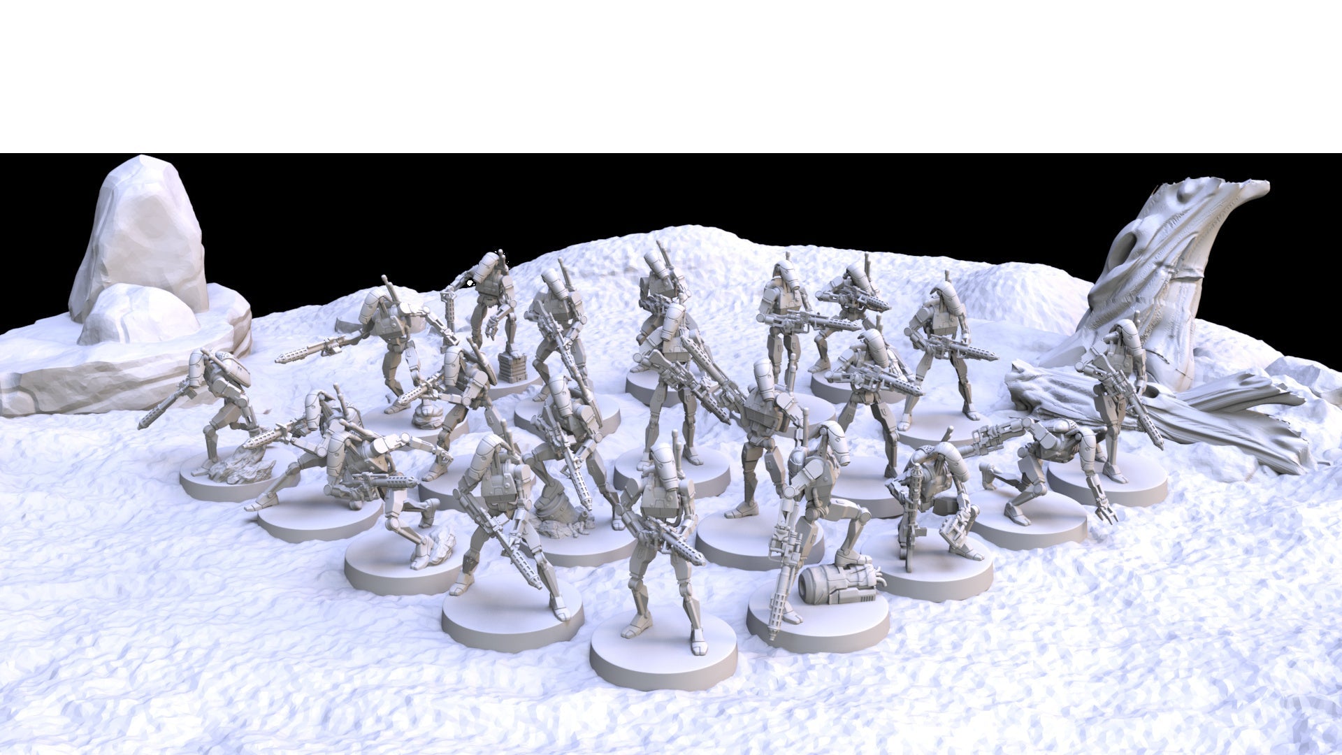 Droid Army Heavy Troopers | Galactic Armory 32mm SCI-FI Wargaming Miniatures Role Playing Miniatures